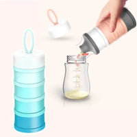 4-Laags Baby Voedsel opslagdoos – Stapelbare Melkpoederdispenser en Snackcontainer