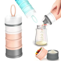 4-Laags Baby Voedsel opslagdoos – Stapelbare Melkpoederdispenser en Snackcontainer